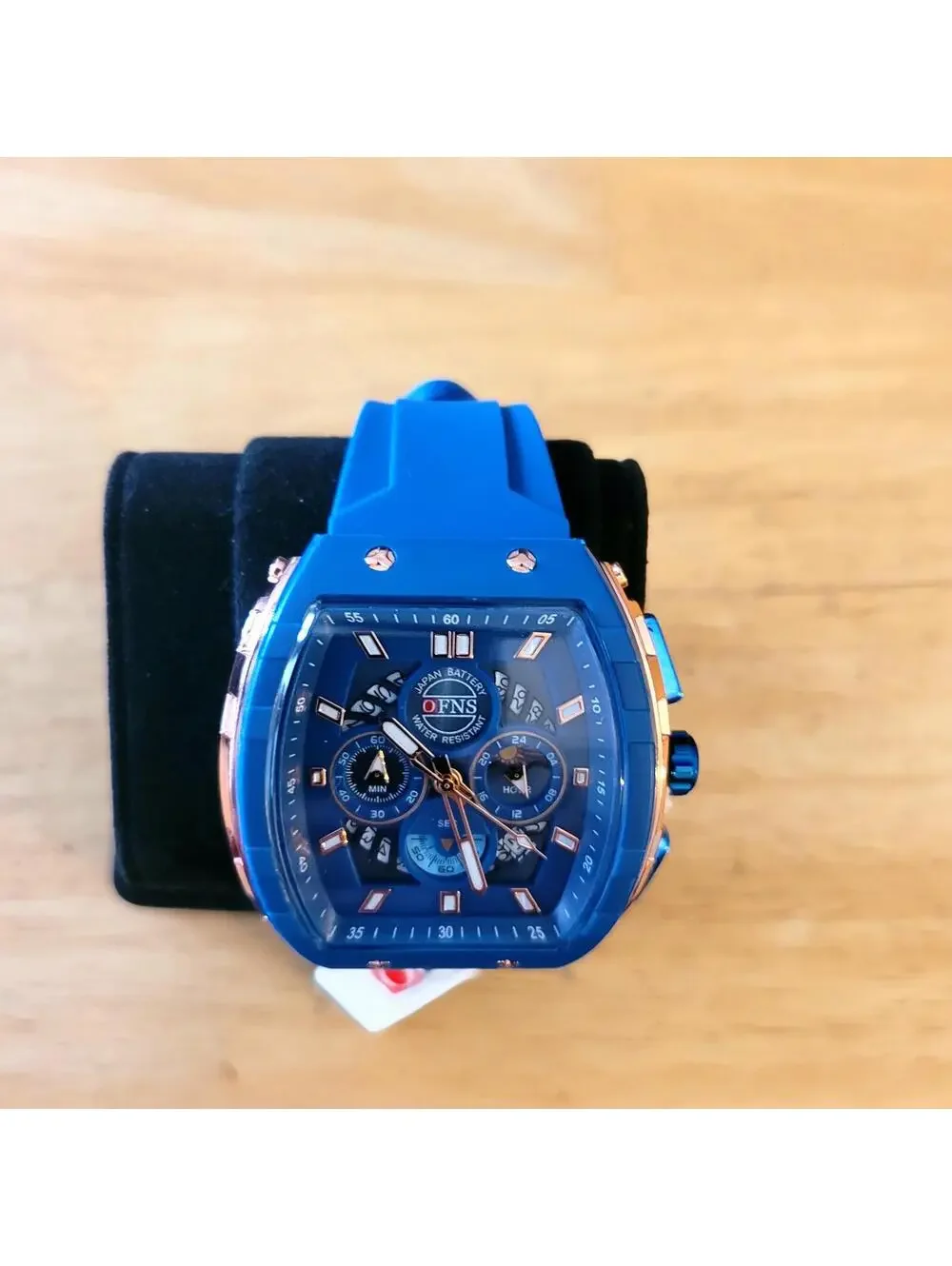 OFNS Blue Silicone Strap Men's Watch - Picture 4 of 4